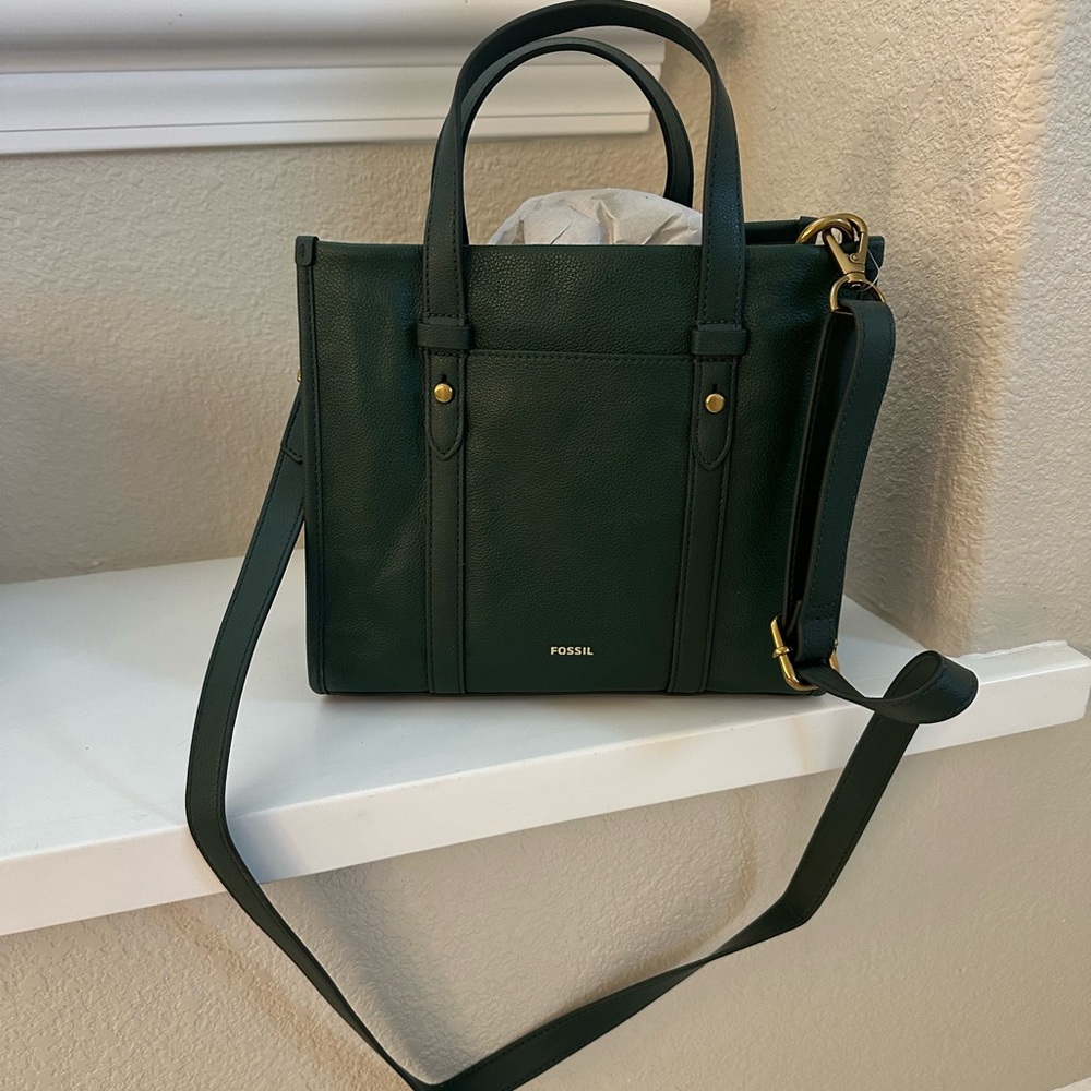 Fossil Kingston Satchel hunter green